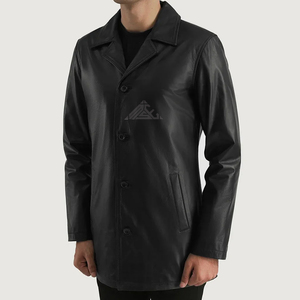 เสื้อแจ็กเก็ตหนังสำหรับผู้ชายทันสมัยสำหรับนักขี่มอเตอร์ไซค์มีซิปสำหรับงานหนักสำหรับขายปลีกและป้ายยี่ห้อส่วนตัว - Product Image 4