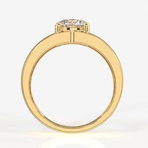 Bague classique simple pour homme en or 18 carats avec diamant rond cultivé en laboratoire - Product Image 3