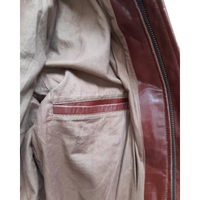 Veste en cuir de moto pour homme en cuir de vache brun, nouvelle vente, haut de gamme, sur mesure, imperméable, respirante, course