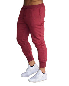 Vente en gros de vêtements d'entraînement et de musculation en polyester et coton pour hommes, pantalon de survêtement de fitness, jogging, taille élastique, droite, rue haute - Product Image 5