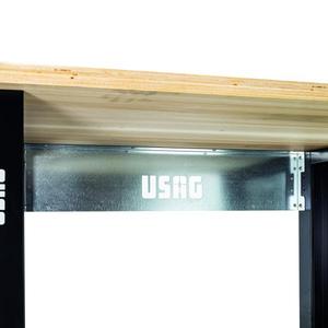 โต๊ะทำงานอุตสาหกรรมยี่ห้อ Usag พร้อมตู้เก็บเครื่องมือแบบมีฝาปิดทำจากไม้ - Product Image 3