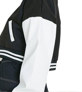 Stylish Ladies Crop Varsity <b>Jackets</b> New Fashion Black White Color 100% Cotton Eco-Friendly Quilted Breathable OEM Serviced - Product Image 5