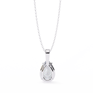 สร้อยคอประดับเพชรสีขาวกุหลาบเหลืองทองทองคลาสสิกจี้เพชร VVS สำหรับงานปาร์ตี้จี้ดีและเสน่ห์ - Product Image 5