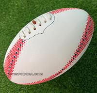 Ballon de football australien AFL promotionnel et écologique, à haute rétention d'air, fabriqué en caoutchouc synthétique