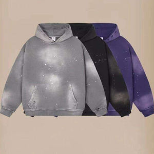 Sudadera con capucha de algodón 100% de gran tamaño para hombre, jersey en blanco de peso pesado, ropa de calle con estampado personalizado para invierno - Product Image 1