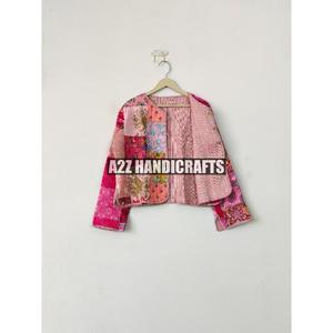 Chaqueta acolchada de algodón para mujer, Abrigo acolchado de estilo bohemio de retazos, hecho a mano, regalos de vacaciones, chaqueta con botones para mujer, regalos - Product Image 1