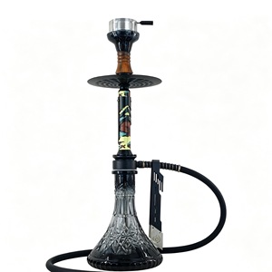 Camouflage <b>Hookah</b> Set Metal Glass Base Bowl Tray Hose Portable Water <b>Pipe</b> for Lounge and Party - Product Image 1