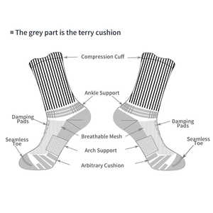 Chaussettes de sport OEM 2026 de haute qualité, personnalisées, unisexes, écologiques, 100 % coton, avec revers et semelle, fabriquées par Triotake Industry Free - Product Image 5