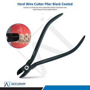 เครื่องตัดลวดจัดฟันแบบแข็ง 13.3 ซม. ปลายทังสเตนคาร์ไบด์สีดำ ทำจากสแตนเลส อุปกรณ์ทันตกรรม คีมตัดลวดจัดฟัน - Product Image 4