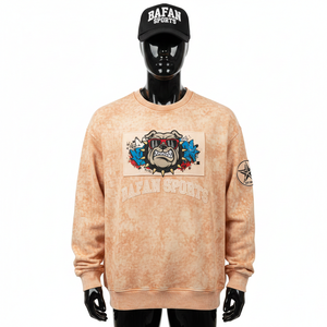 Sweat-shirt pour homme Sun Fade en molleton épais, lavage vintage, toucher doux, broderie de logo personnalisée, lavage à l'acide, basiques pour homme - Product Image 1