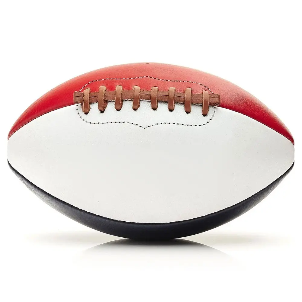 プレミアム品質の革素材ステッチカスタムサイズ優れた公式ゲームアメリカンフットボールラグビーボール