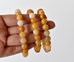 Wholesale High Quality Yellow Aventurine Natural Healing Crystal 8mm <b>Beaded</b> <b>Bracelet</b> for Meditation Tibetan Buddhism Jewelry - Product Image 2