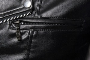 Chaqueta de Motocross negra impermeable de la mejor calidad para hombre, nueva llegada, lona de invierno transpirable con cuello de piel de oveja para montar - Product Image 4