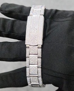 Montre à quartz en acier inoxydable de luxe à dessin animé RX, vente chaude, avec cadran en verre, pour hommes et femmes, hip-hop, moissanite couleur D VVS - Product Image 5