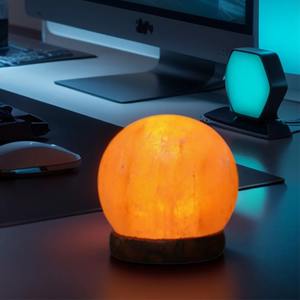 Lámpara de sal del Himalaya, luz de noche LED, Base de lámpara de roca de cristal tallada para decoración de dormitorio en casa, estilo de amor elegante, artesanías naturales - Product Image 3