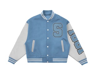 Veste universitaire personnalisée hiver haute qualité en cuir manches collège baseball Letterman laine veste universitaire pour hommes - Product Image 5