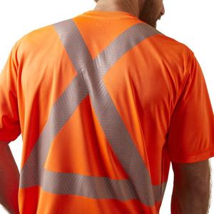 เสื้อยืดนิรภัยแบบสะท้อนแสงสำหรับผู้ชาย รุ่น OEM ใหม่ คุณภาพสูง มองเห็นได้ชัดเจน รับสกรีนโลโก้ เสื้อยืดสำหรับเจ้าหน้าที่รักษาความปลอดภัย เสื้อยืดทำงานแบบสะท้อนแสงสำหรับผู้ชาย - Product Image 5