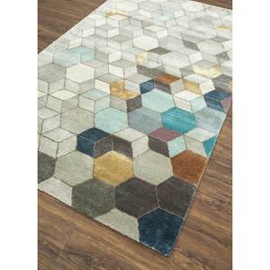 Alfombra Jaipur Rugs ZA Genesis Gris y Negra, Hecha a Mano con Lana y Viscosa, Diseño Geométrico, Grosor de 10 mm, para el Hogar o el Pasillo, Taq-186 - Product Image 2