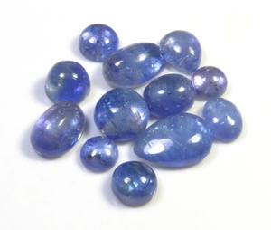 Alta calidad Natural Bio tanzanita 6-13mm suave pulido cabujón 12 Uds 31cts Color Play africano lote al por mayor - Product Image 6