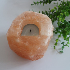 Bougie naturelle en gros de lampe de sel de roche de l'Himalaya avec le style sculpté de fleur - Product Image 2