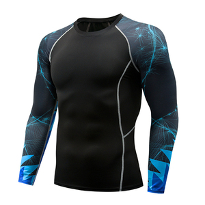 Precio barato Tops Rash Guard Camisas de compresión personalizadas para hombres Camisa de compresión de manga larga Rash Guard - Product Image 2