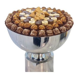 Bol de service à chocolat en métal blanc de qualité créative Design attrayant Bol de vaisselle d'hôtel écologique pour les fêtes de mariage - Product Image 5