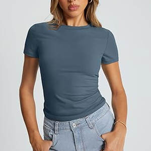 Camiseta de manga corta con cuello redondo para mujer de Next Level Apparel - Product Image 1