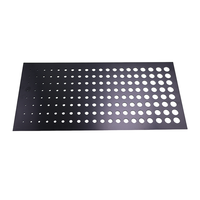 Tôle perforée en aluminium anodisé noir de jais 5052 5005 de 1 mm à 3 mm avec AA15 AA20 pour panneau mural acoustique intérieur et plafond