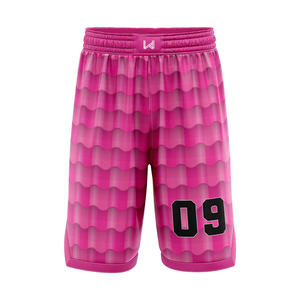 Shorts de basket-ball unisexes personnalisés, respirants, grande taille, antibactériens, séchage rapide, écologiques, vente en gros directe d'usine - Product Image 1