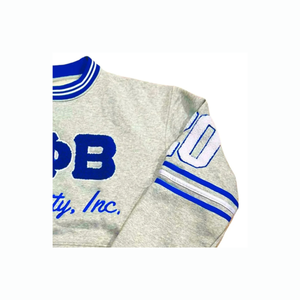 Women's 100% Cotton French Terry 200g Full Sleeve Pullover Embroidered Front Logo Sororities College Crewneck <b>Sweatshirt</b> Autumn - Product Image 3