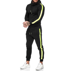 Invierno de dos piezas personalizadas al por mayor de los hombres chándales diseños ropa deportiva Fitness Jogging trajes Jogger conjunto chándal - Product Image 1