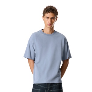 Camiseta Oversize de Hombre Estilo Urbano con Hombros Caídos, Algodón/Fibra de Bambú 230g, Ajuste Holgado, Moda Casual, OEM Privado - Product Image 1
