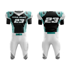 Uniforme de entrenamiento de fútbol americano de poliéster 100% transpirable corto sublimación impreso verano tamaño 5XL para deportes - Product Image 1