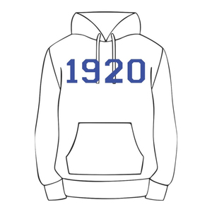 Année de fondation 1920 Zeta Phi Beta blanc pull à capuche mélange de coton vêtements de sororité grecque personnalisé brodé Divine Nine HBCU - Product Image 2