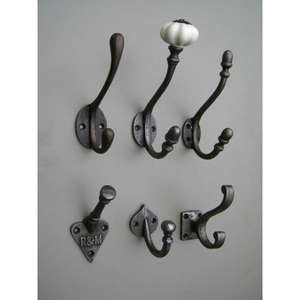 Multi <b>Hook</b> Iron Wall Racks with a Rustic Finished Ideal for Homes Offices or Retail Spaces Needing extra Organization - Product Image 5