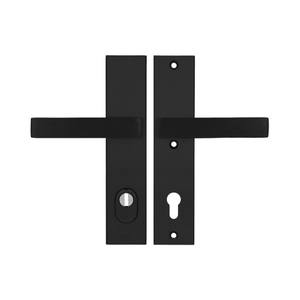 Poignée de porte Axa ROYAL ++ 92 PZ, 3ème classe avec protection de cylindre FLEX (résistante au feu), couleur F8-Noir - Product Image 1