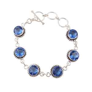 Pulsera de Tanzanita, Hecha a Mano, Plata de Ley 925, Ajustable, Joyería Elegante, Regalo para Mujer - Product Image 5