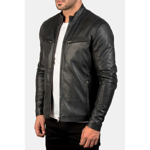 2025 meilleure veste en cuir de moto pour hommes de haute qualité à capuche avec logo avant nouveauté Service OEM prix de gros - Product Image 4