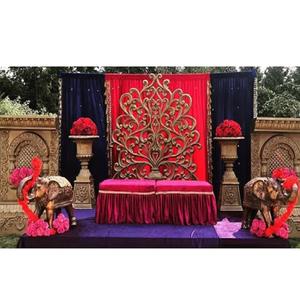 Asequible boda fibra flor telón de fondo Panel precioso boda fibra flor telón de fondo Panel musulmán boda escenario Back-marcos - Product Image 1