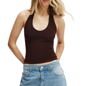 Débardeur femme de haute qualité, col rond, sans manches, en polyester et coton, design et logo personnalisés, léger. - Product Image 2