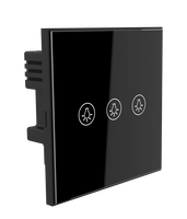 Interruptores Táctiles WiFi de la Serie BLACK Glassy de Fox Domotics, Compatibles con Alexa, Control Remoto NFC, Control por Aplicación, Sistema de Iluminación de Pared, Encendido/Apagado, 6A
