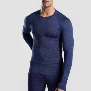 Camisa de compresión Running Fitness Gym Camisetas de compresión atléticas de manga larga para hombres Camisas de compresión de diseño personalizado - Product Image 3