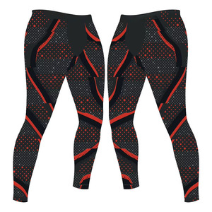 Leggings Deportivos de Compresión para Hombre con Logotipo Personalizado al por Mayor, Impresión por Sublimación 3D - Product Image 4