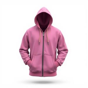 เสื้อฮู้ดซิปรูดซิปสำหรับผู้ชาย, เสื้อมีฮู้ดพิมพ์ลายพัฟผ้าฝ้ายออร์แกนิกน้ำหนักมากระบายอากาศได้ดี520กรัม - Product Image 4