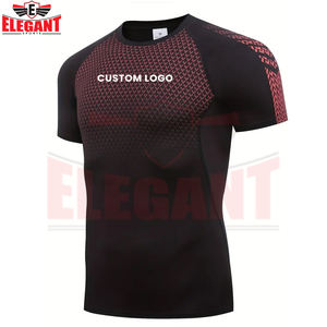 Diseño personalizado MMA Rash Guards Custom poliéster Spandex tela mejor precio Fitness Wear manga corta Rash Guard camisas - Product Image 2