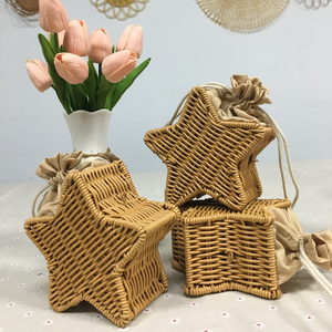 Panier de rangement en rotin PP en forme d'étoile à la mode pour femme, type de fermeture ouverte, élégant sac de plage et boîte cadeau pour filles - Product Image 4
