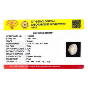 Perla Keshi de 7.4 Quilates, Perla Natural de Agua Dulce Suelta para Joyería y Creación de Joyas, Belleza Colorida - Product Image 4