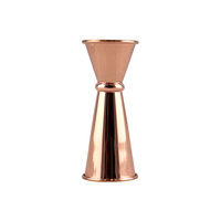 Jigger à cocktail moderne japonais de luxe en acier inoxydable avec anneau en bois, écologique et personnalisable, outil de mesure pour bar et vin