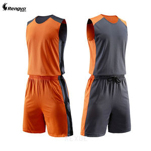Conjunto de camisetas de baloncesto para hombre, uniformes reversibles de doble cara para la universidad, trajes de entrenamiento deportivo transpirables de secado rápido - Product Image 1