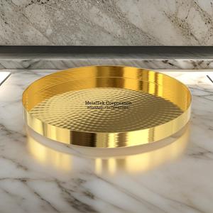 ถาดรองจานเคลือบทองขัดเงาคุณภาพระดับพรีเมียมถาดรองสำหรับตกแต่งเครื่องประดับถาดจัดเก็บเครื่องสำอาง - Product Image 3